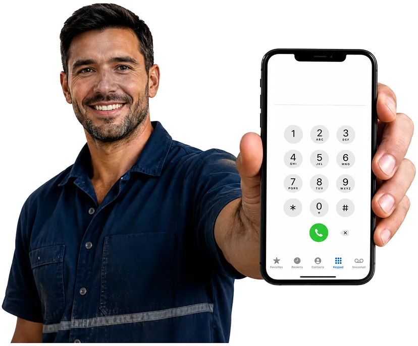 Plumber answering a St Andrews enquiry by phone